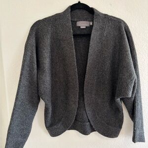Anthropologie Charcoal Gray Open-Front Cardigan O/S